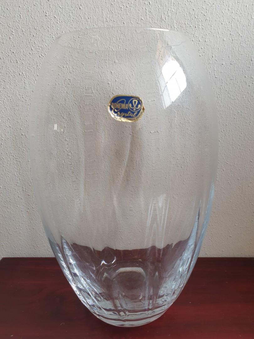 Bohemia Crystal Flower Vase Vintage Collectibles Vintage