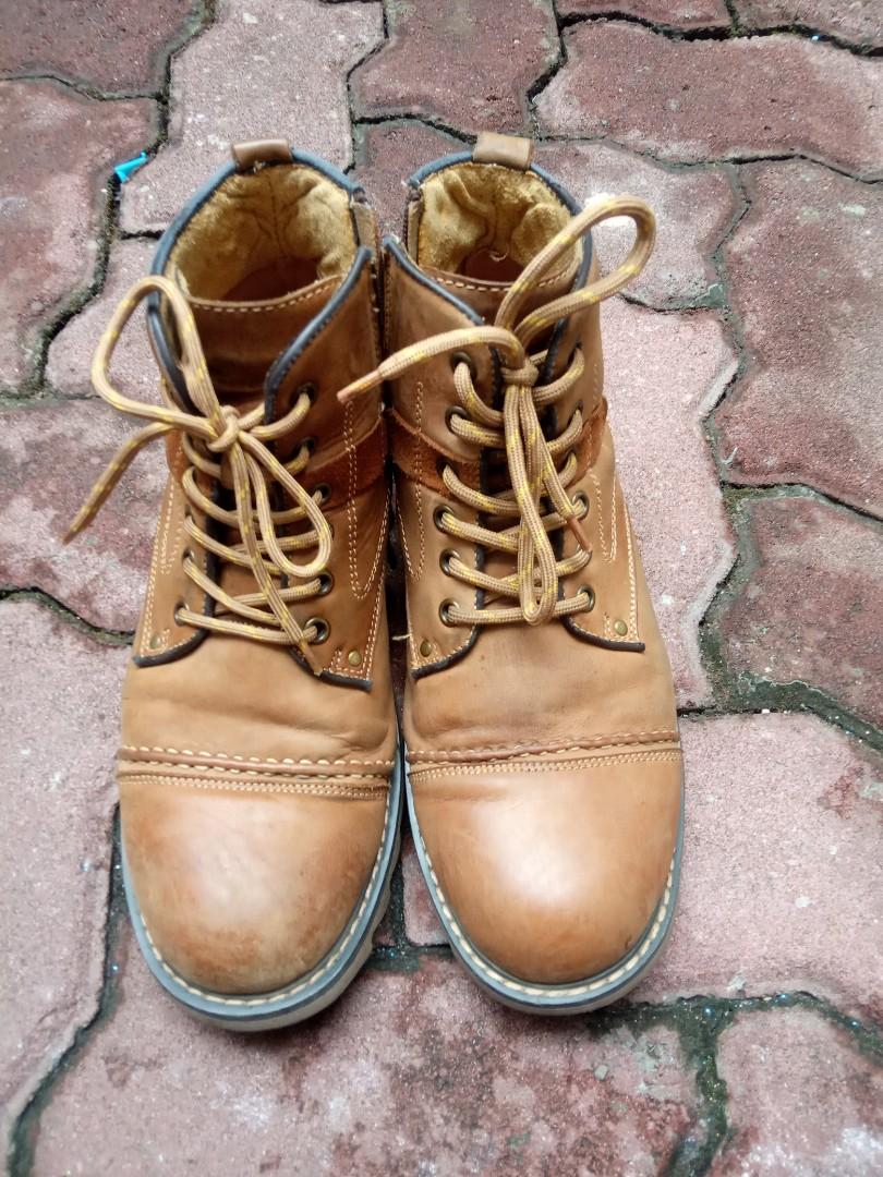 Boots Kulit Jim Joker Fesyen Pria Sepatu Sepatu Boot Di Carousell