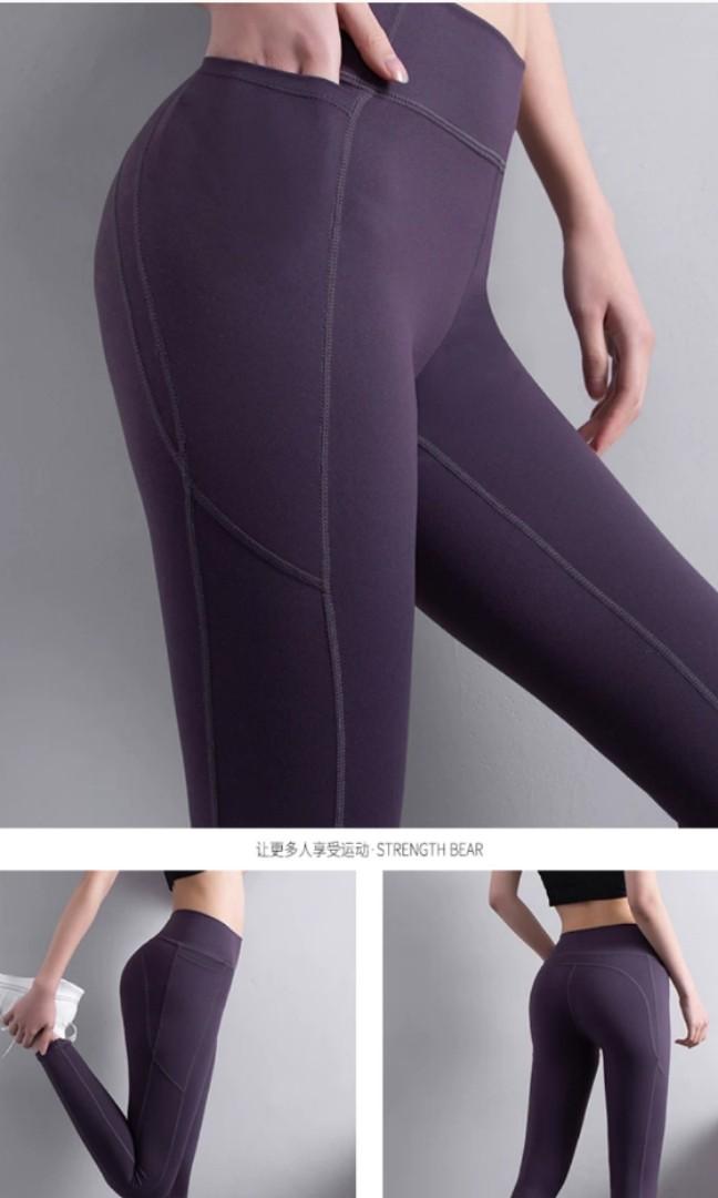 Dark purple gym leggings Clearance