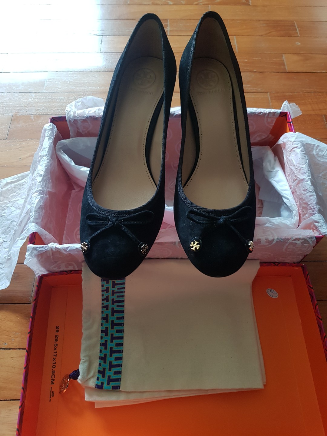 Brand New Tory Burch Laila 50MM Suede Pumps, Luxury, Sneakers & Footwear on  Carousell