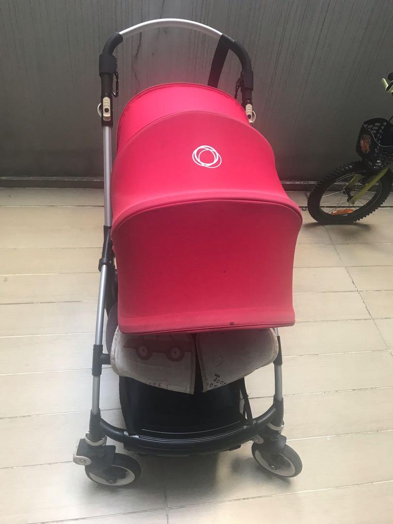 Bugaboo bee3 stroller (Category: Strollers) located in Singapore. Submitted by cicihoo (Listing ID 240820813, Image 5). Description: Bugaboo bee 3 stroller, used for 4 years. No tears but seat extension broke, you can change the part in “my first years”@69.9SGD. Other then the seat, everything working fine. Come with free cooling mat and pillow and rain cover..