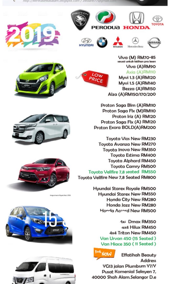 Car Rental Shah Alam Cars Vehicle Rentals On Carousell