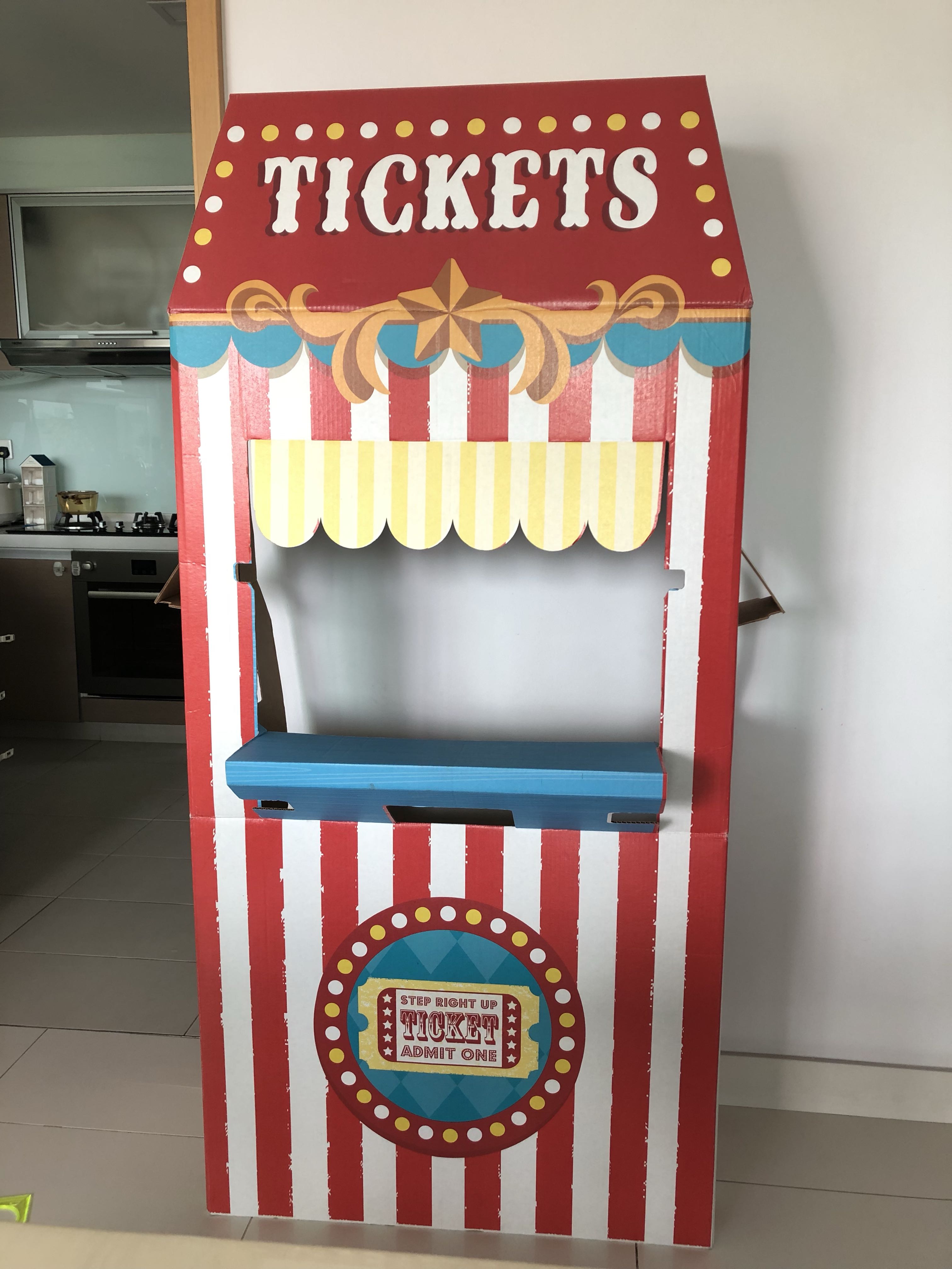 ticketbooth cardboard stand