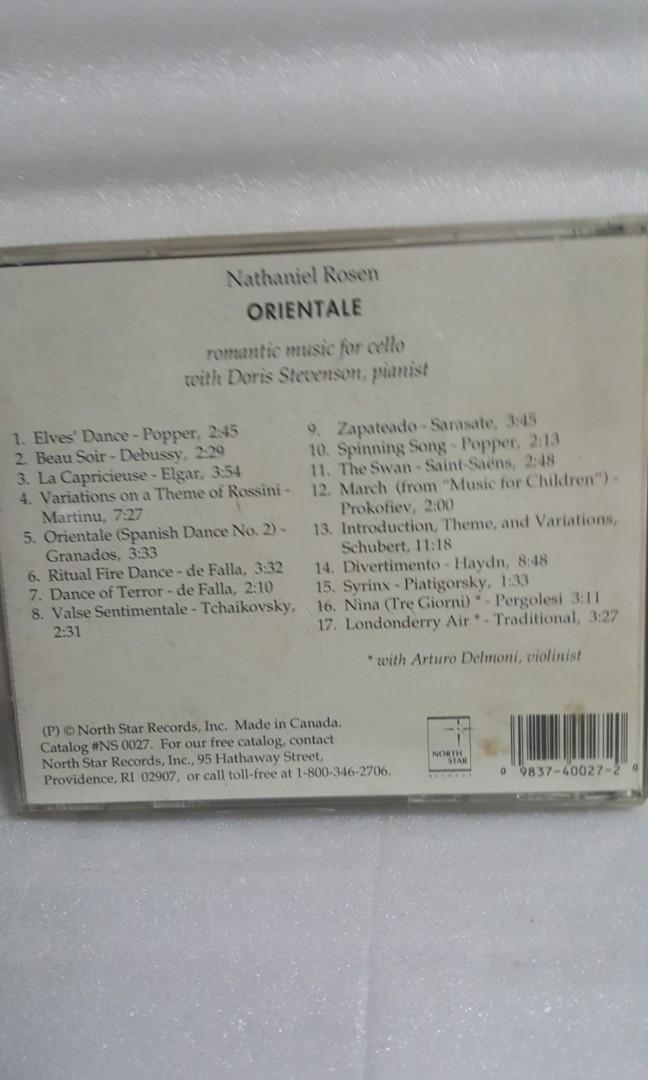 Cd Nathaniel Rosen cellish oriental English, Hobbies & Toys, Music ...