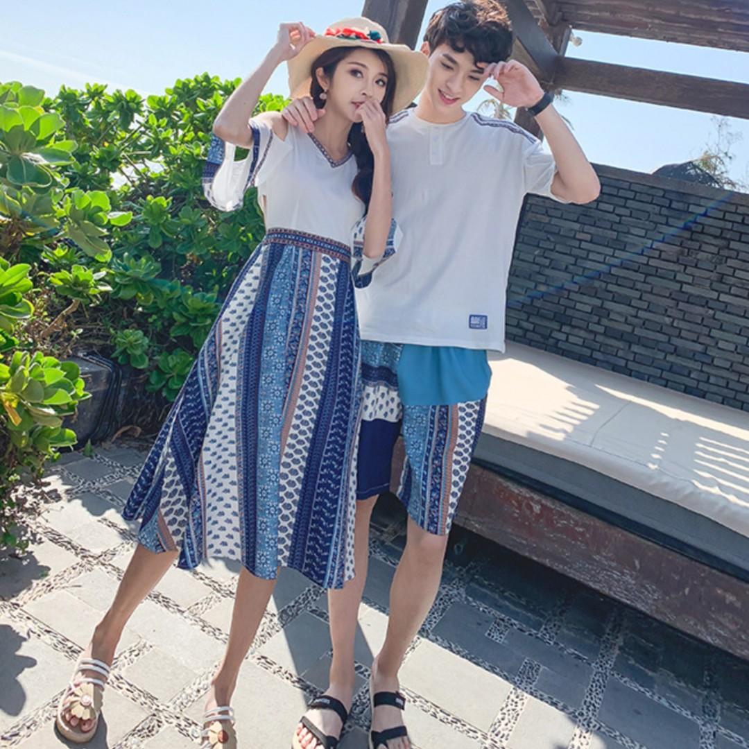 couple beach dress