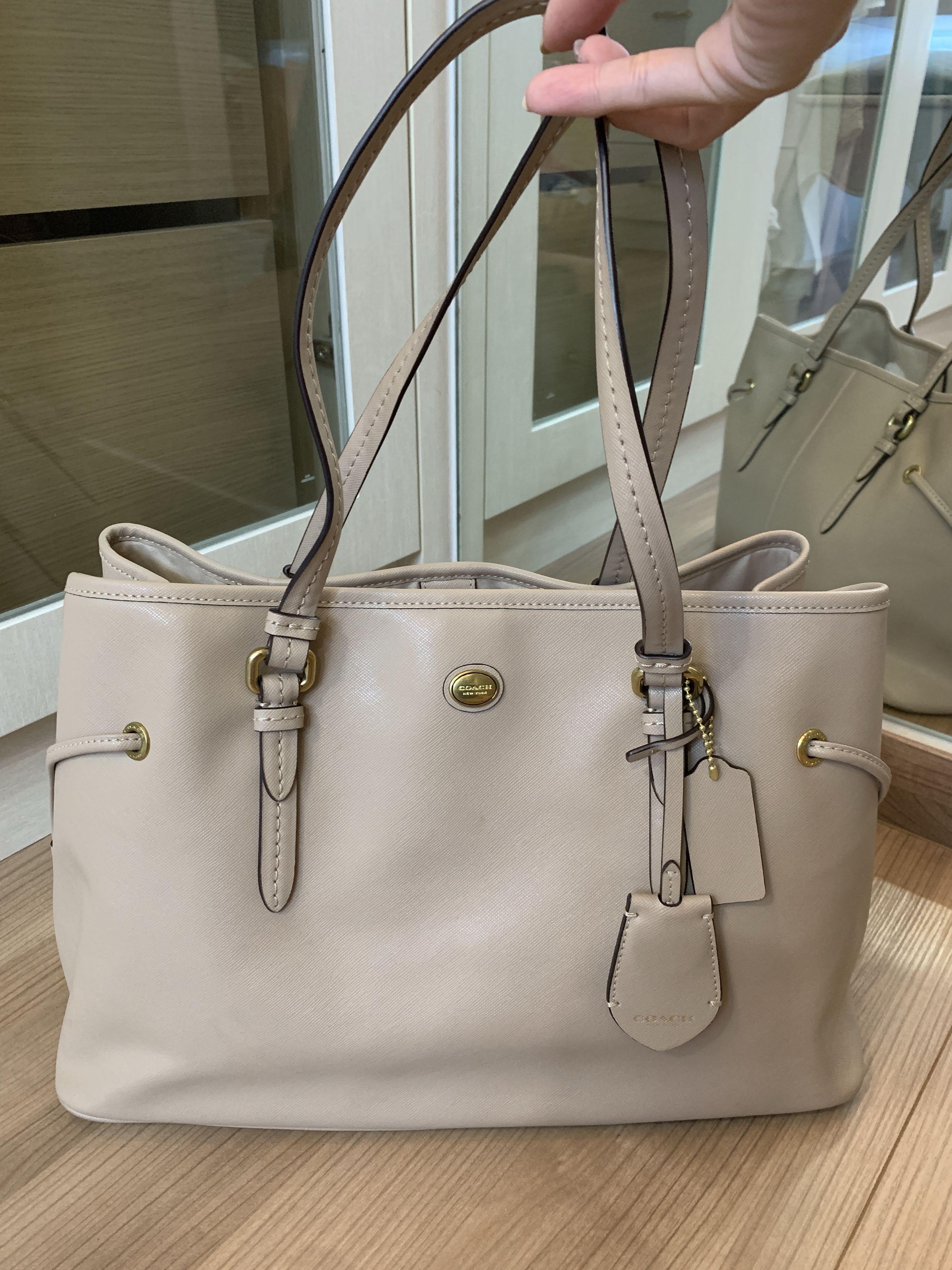 coach beige tote bag