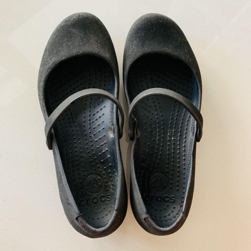 3 FOR $10 black crocs flats shoe, Women 