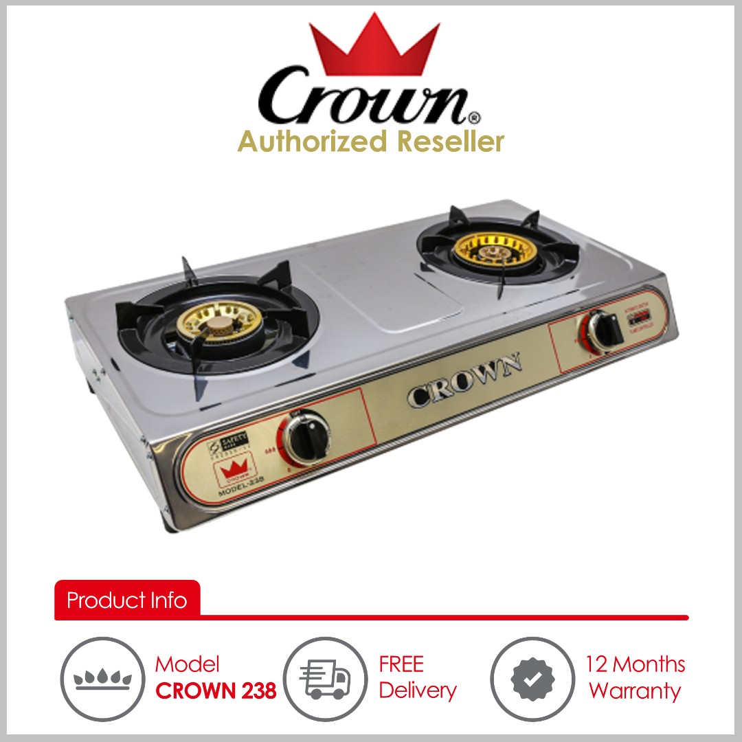 CROWN 238 2 Burner Table Top Gas Cooker TV Home