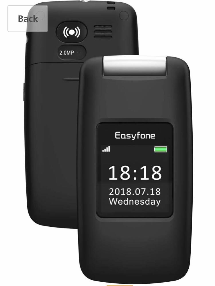 Easyfone Prime A1 3g Unlocked Senior Flip Cell Phone Big Button Hearing Aids Compatible Easy To