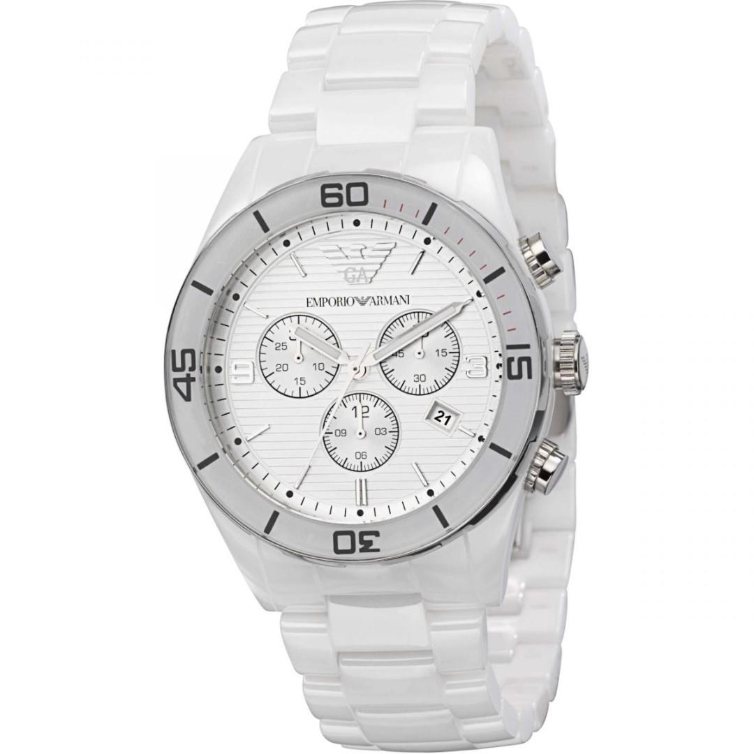 emporio armani ceramic chronograph men's watch