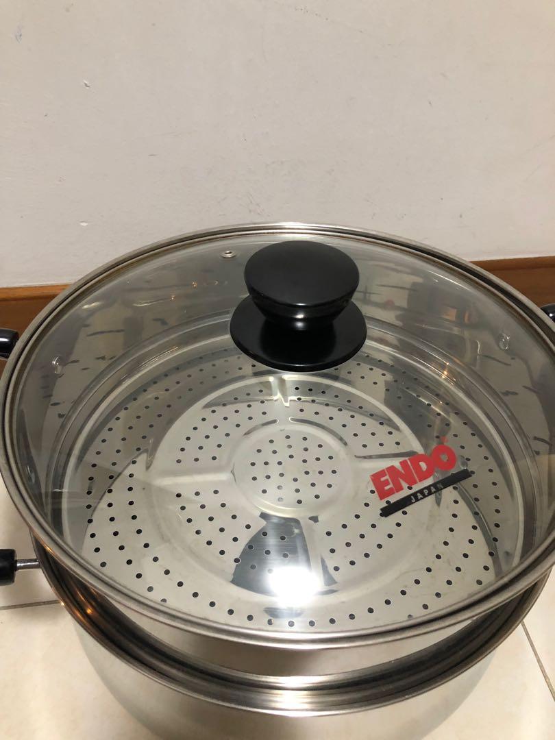 endo 2 tier stainless steel steamer