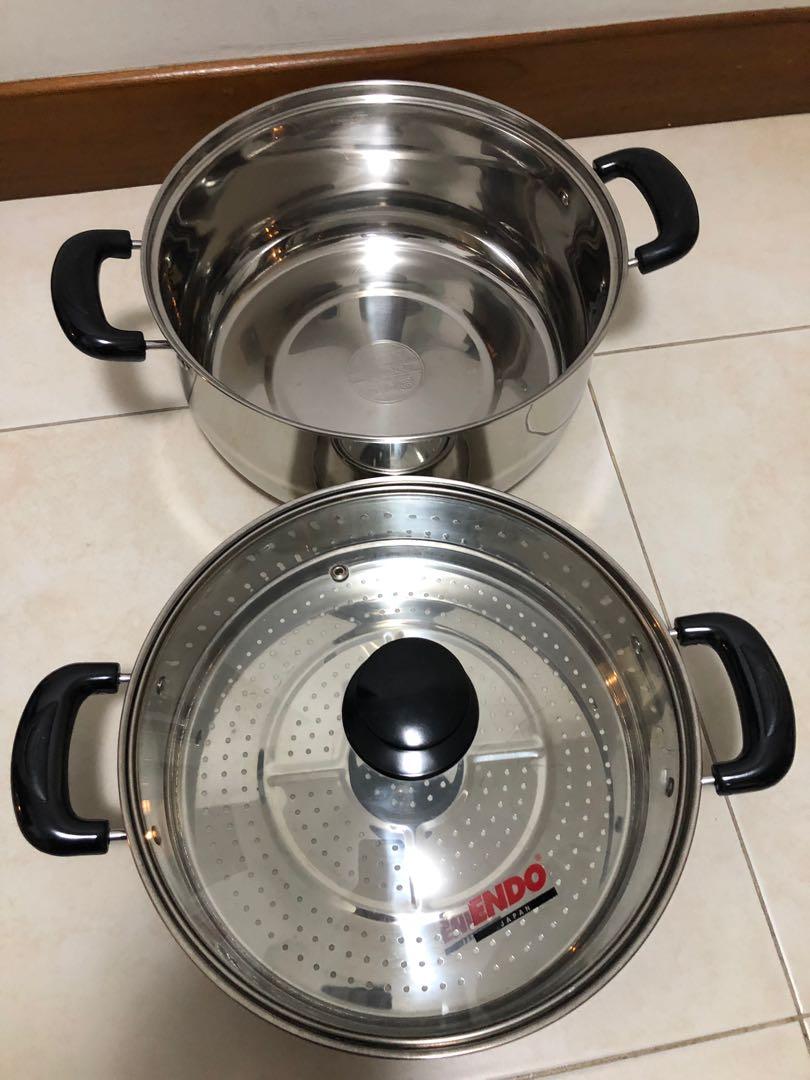 endo 2 tier stainless steel steamer