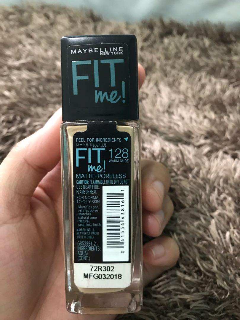 Fit me Foundation (Category: Makeup) located in Manila. Submitted by authentic_ph (Listing ID 240821780, Image 2). Description: 85-90% pa po ang laman orig price: 399 shade: warm nude.