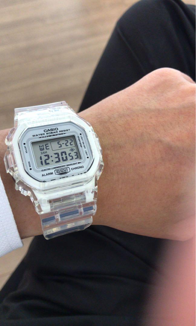 G shock White transparent