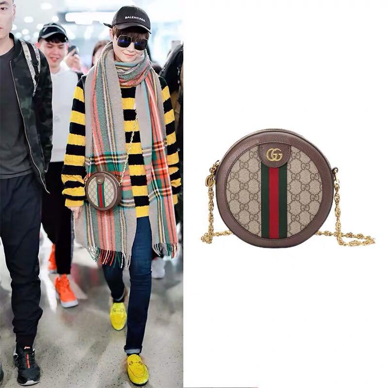 ophidia mini round shoulder bag