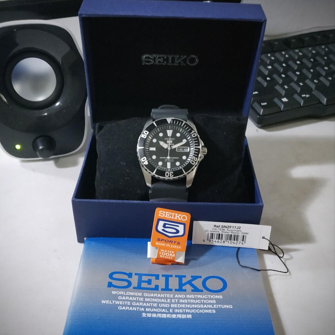 Seiko 5 Sports SNZF17 SNZF17J2 Sea Urchin Arabic Day Mulus Like New