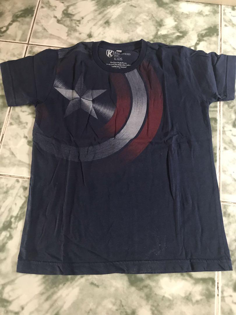Kaos Captain America Babies Kids Boys Apparel 4 To 7 Years