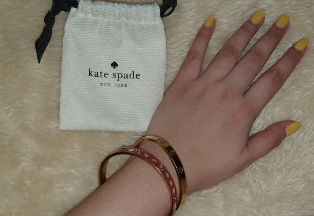 Kate Spade Bangle w/ FREE Cartier Inspired Stainless Steel Bangle, Luxury,  Accessories on Carousell