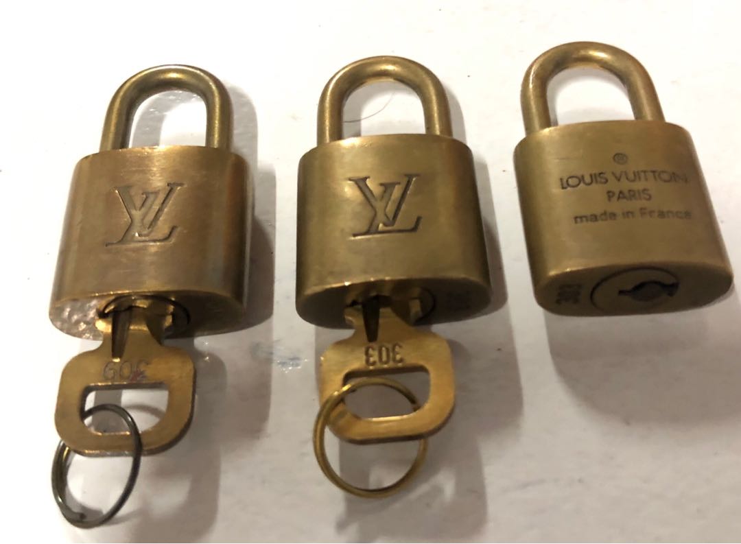 Louis Vuitton PadLock & Key Set Number 309 LV Pad Lock Authentic from  Japan