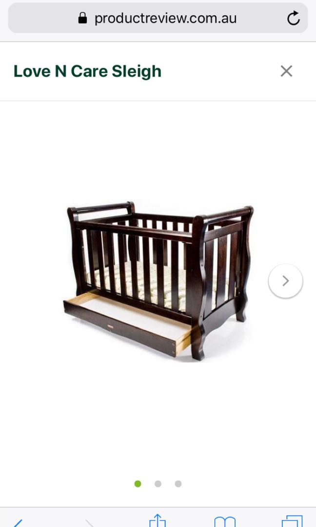 love and care sleigh cot