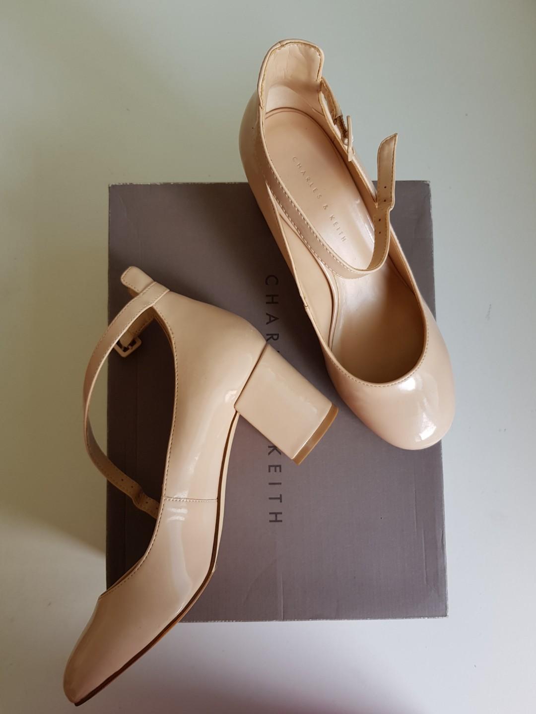 charles and keith nude heels