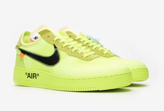 nike off white air force one volt