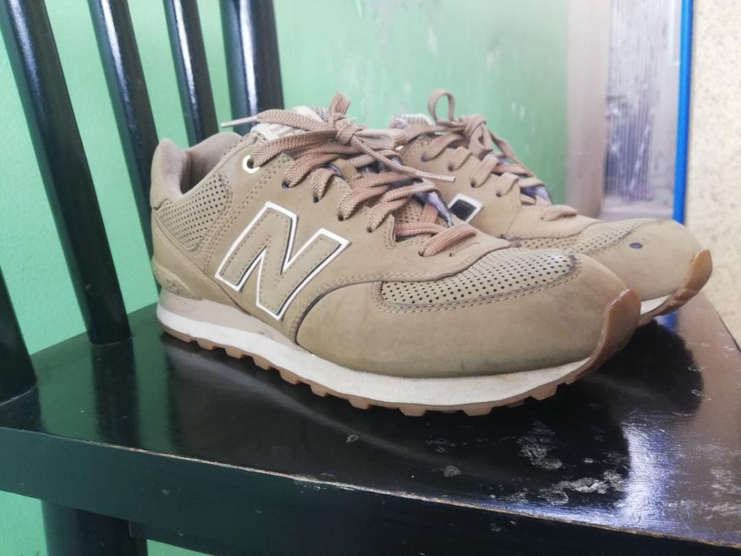 new balance men's nb574 leather pack running shoe
