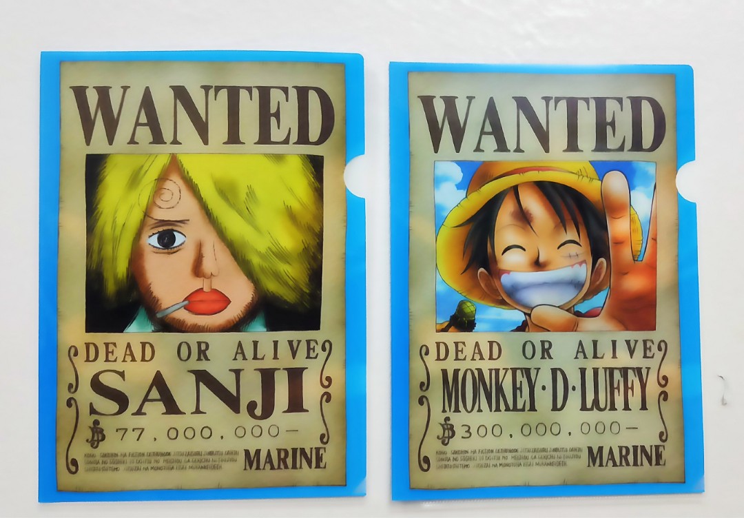 One Piece Wanted Poster A4 Size File Folder, Hobbies &amp; Toys, Books ...