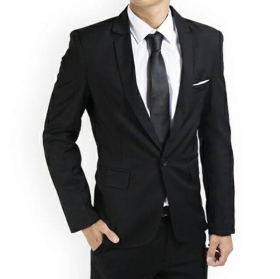 Mens black blazer sale Outlet