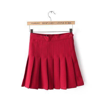 dark red tennis skirt