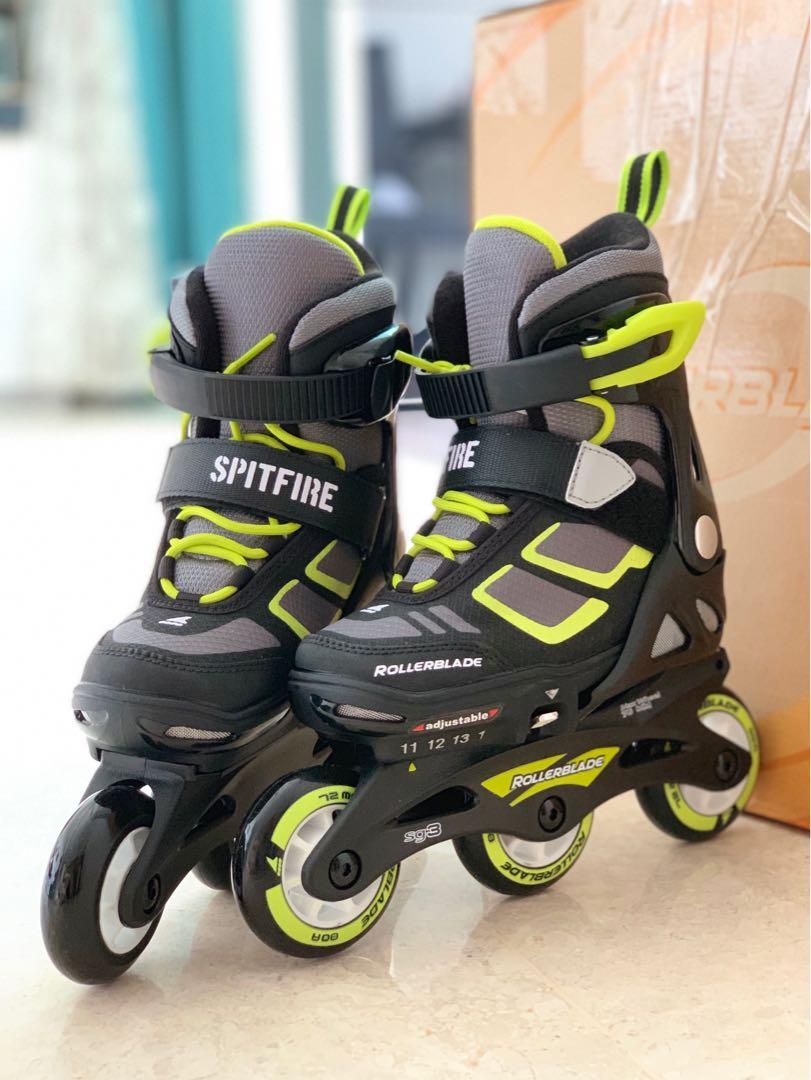 Rollerblade Spitfire XT Boy's Adjustable Inline Skate, Sports Equipment