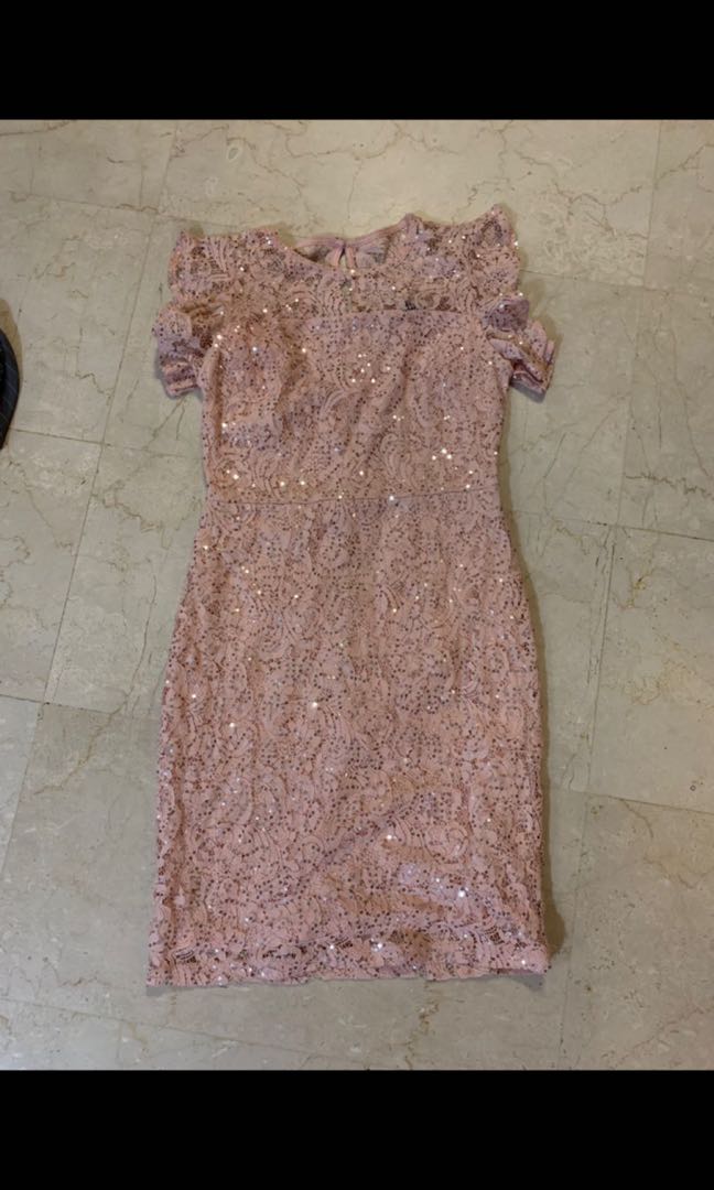 dorothy perkins pink sequin dress