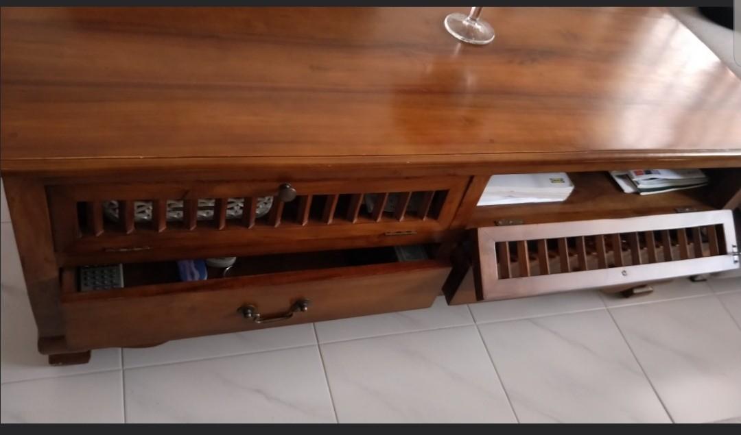 Solid Wood Coffee Table (Category: Tables & Sets) located in Singapore. Submitted by AJN_Boy (Listing ID 240902577, Image 2). Description: Coffeetable $250.00. 1200mm x 600mm Tip top cond with cleaning n wood oil applying. 9/10. Own trpt please.... clearing as moving off.