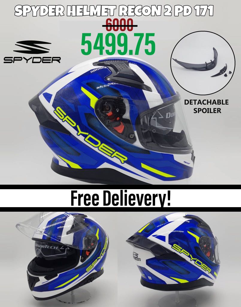 Spyder helmet blue top