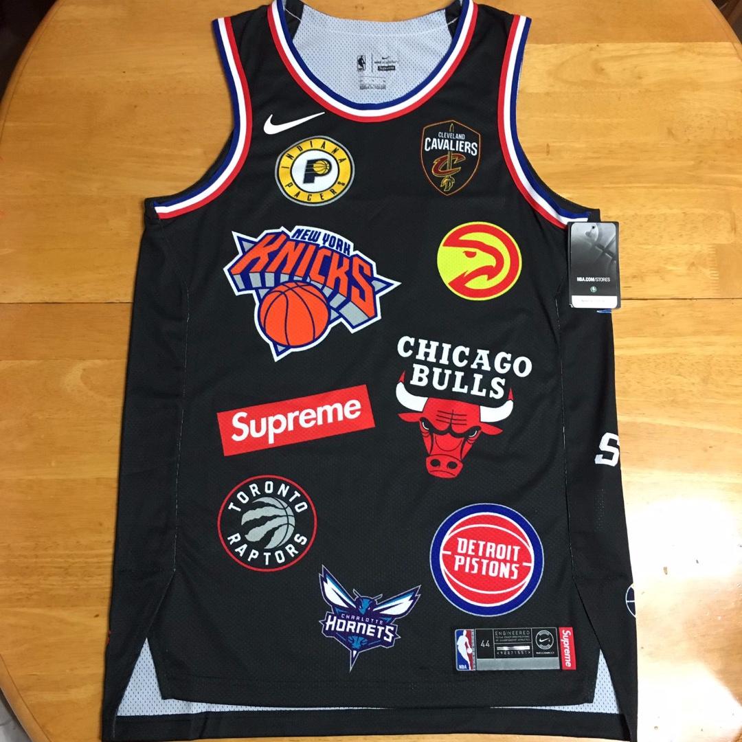 Supreme Nike NBA Teams Authentic Jersey Black M Size, 男裝, 外套及