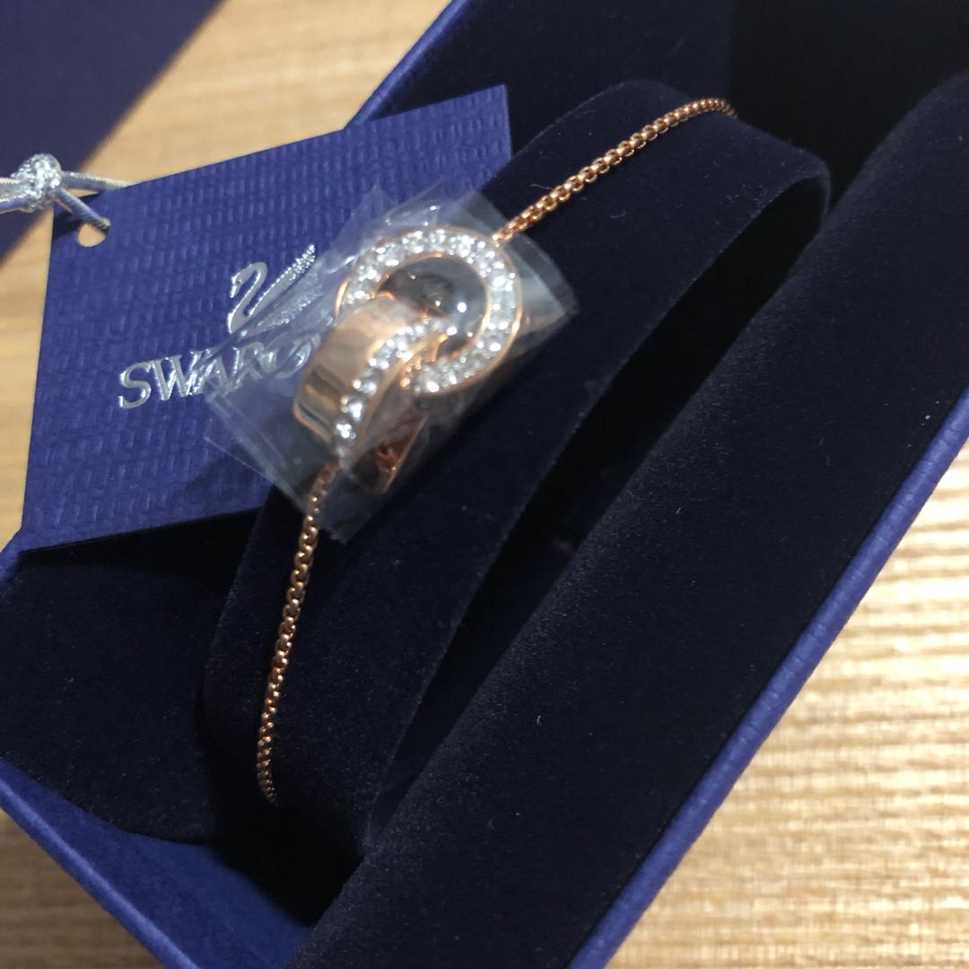 Swarovski Hollow Rose Gold Plated Bracelet Women s Fashion