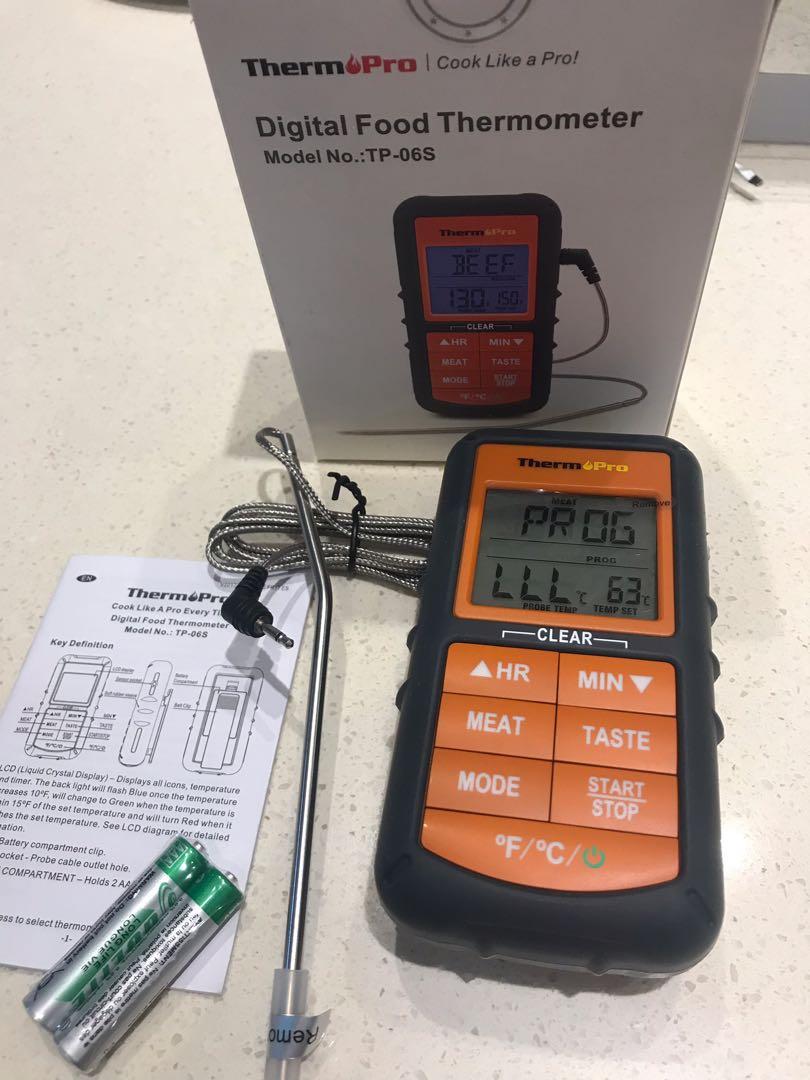  ThermoPro TP06S Digital Grill Meat Thermometer with