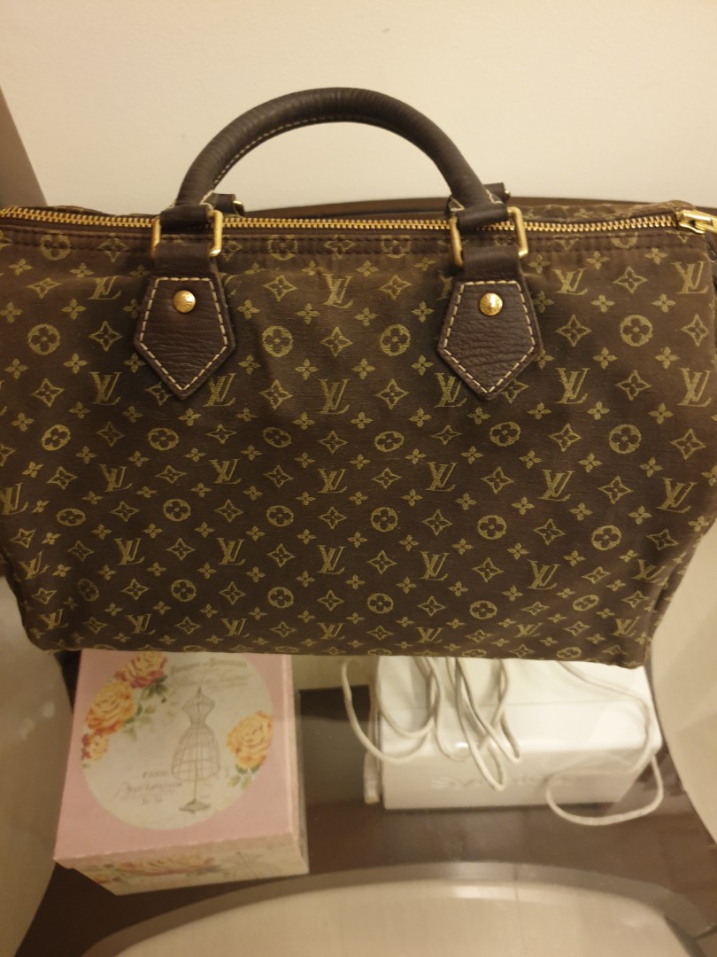 Speedy cloth handbag Louis Vuitton Brown in Fabric - 35396105