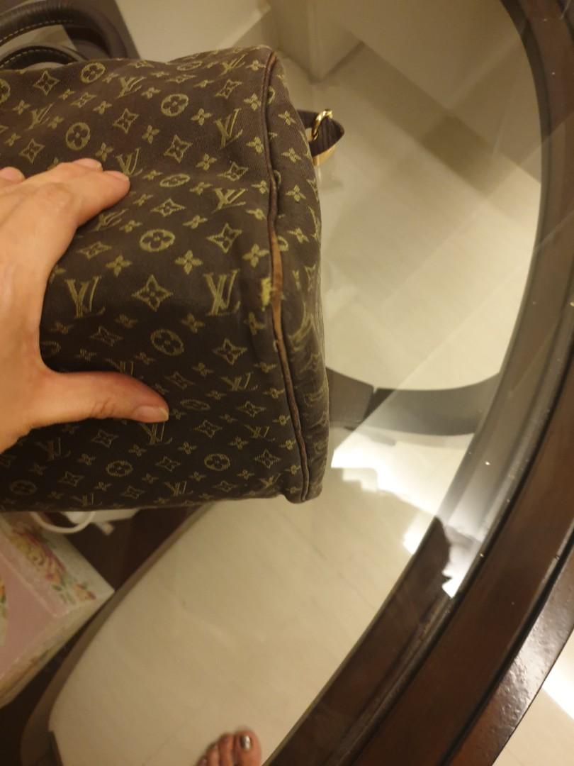 Speedy cloth handbag Louis Vuitton Brown in Cloth - 13237316