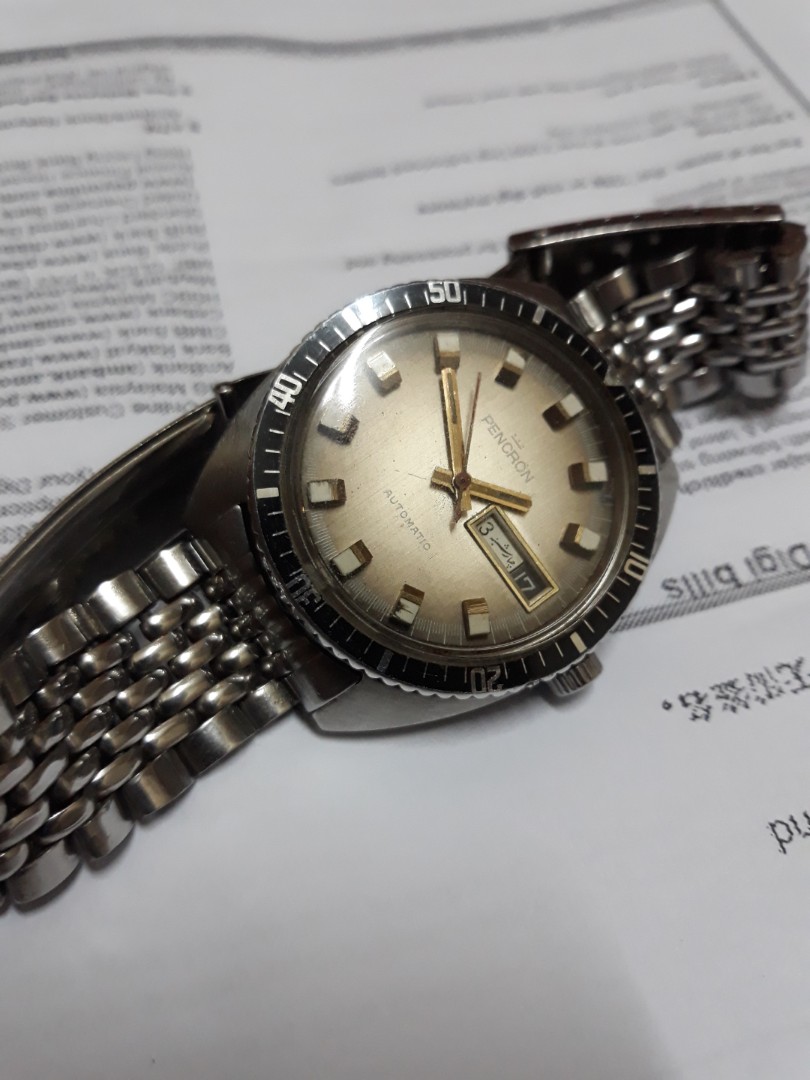 Vintage Pencron Skin Diver automatic watch, Men's Fashion, Watches