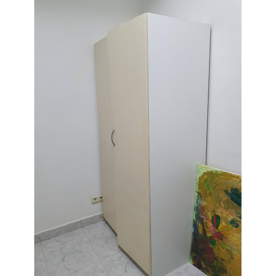 Wardrobe Two Single Ikea Wardrobes Pushed Together Furniture