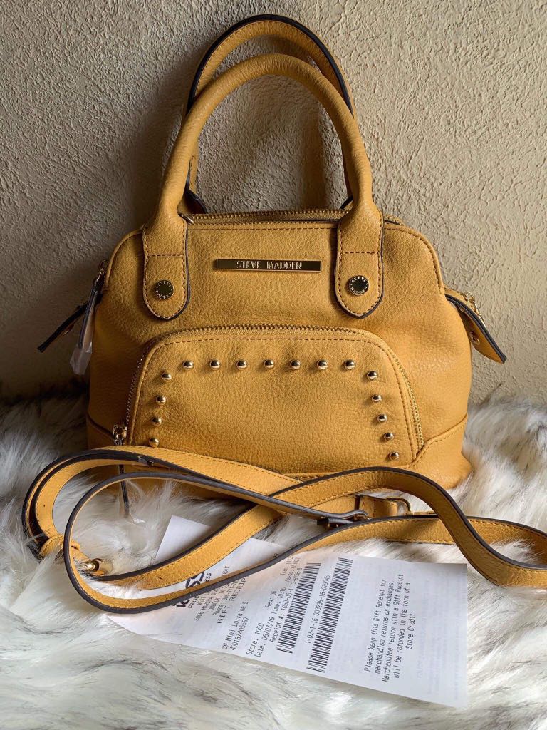 yellow steve madden bag