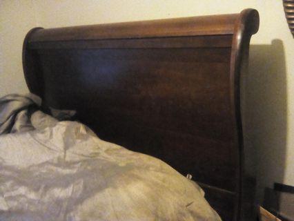 Queen size mahogany bed frame