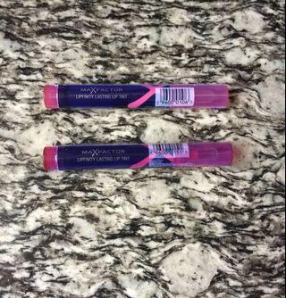 BN and Sealed Max Factor Lipfinity Lasting Lip Tint Pink Petal or Royal Plum