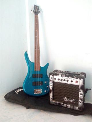 Bass Guitar with Amplifier for sale!