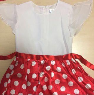 Red White Polka Dot For 6-7 Years Old