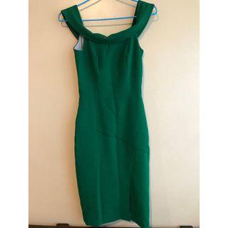 Green Offshoulder Dress