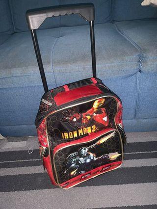 EUC Original Iron Man Trolley Bag/Rolling Backpack (12in H x 9in L x 5.5in W)