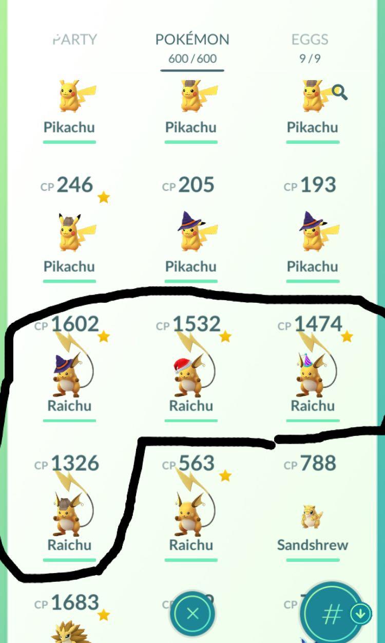 raichu pokemon go