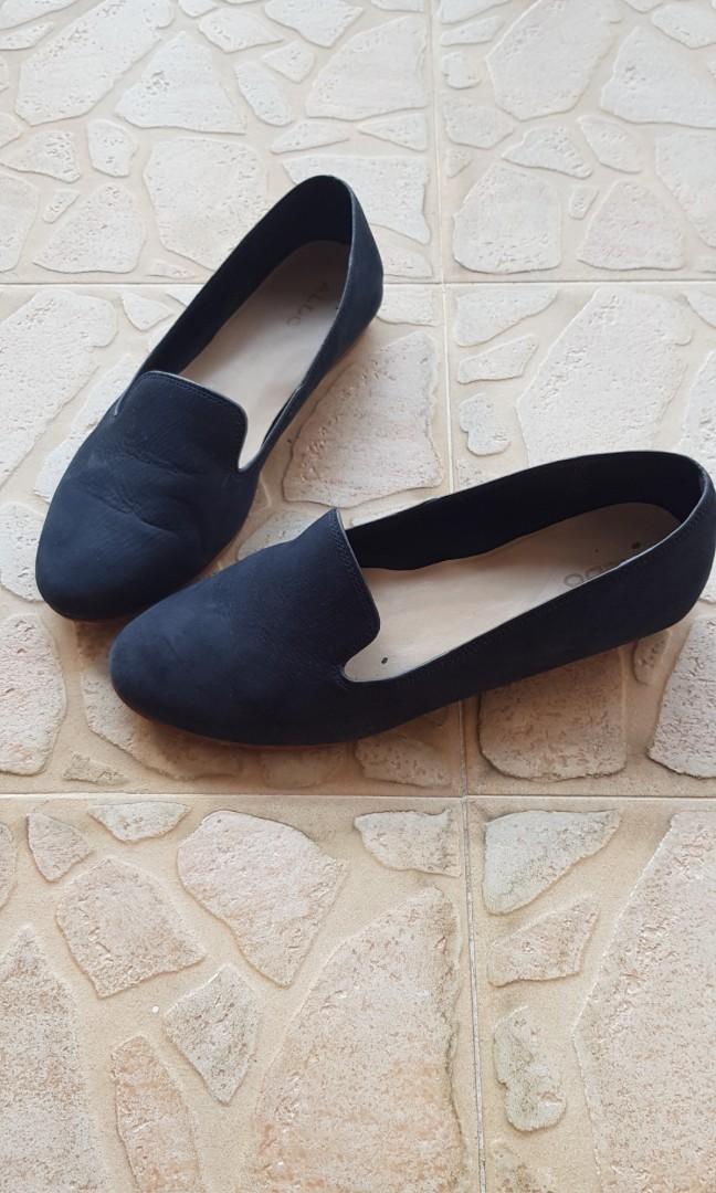 Aldo Suede Navy Blue Flats